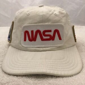 Buzz Aldrin Ventures for NASA AmFlag Space Shuttle White SnapBack Ball Cap
